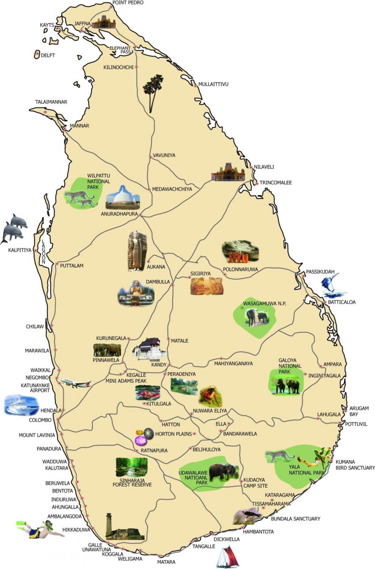 mapa de bentota Sri Lanka