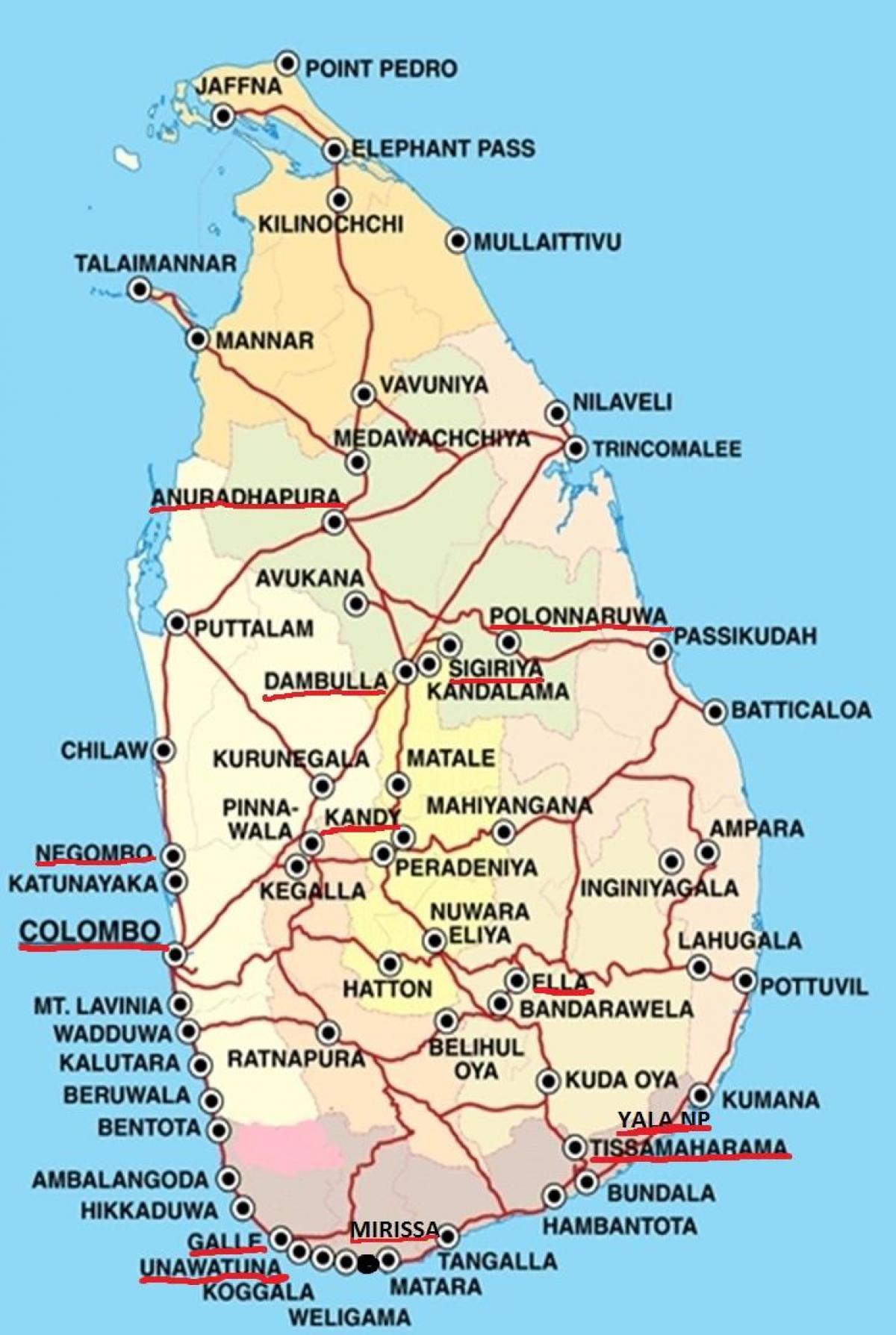 ella mapa Sri Lanka