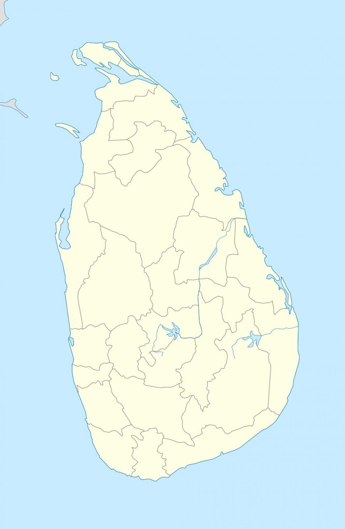 mapa de Sri Lanka divisional secretaría