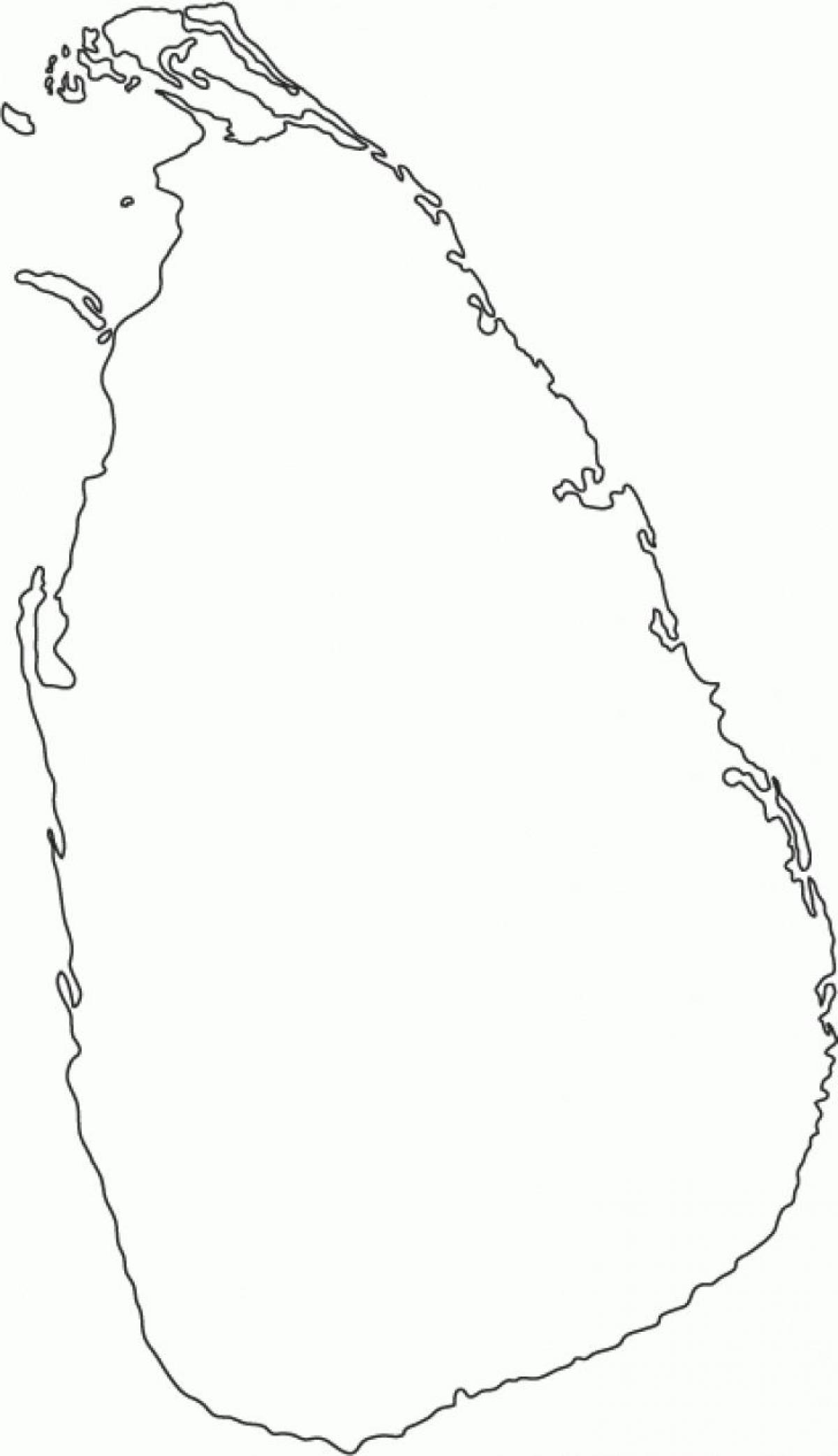 Sri Lanka baleiro mapa