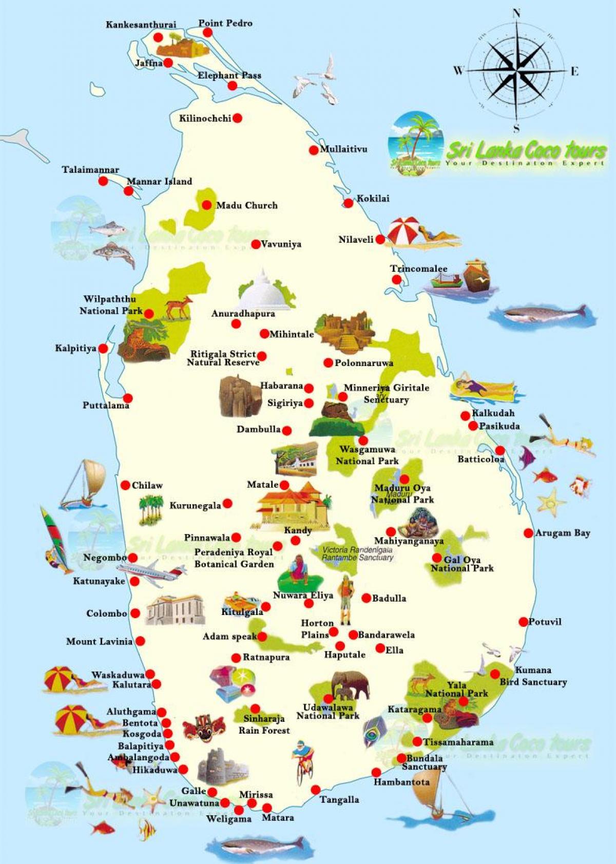 mapa unawatuna Sri Lanka