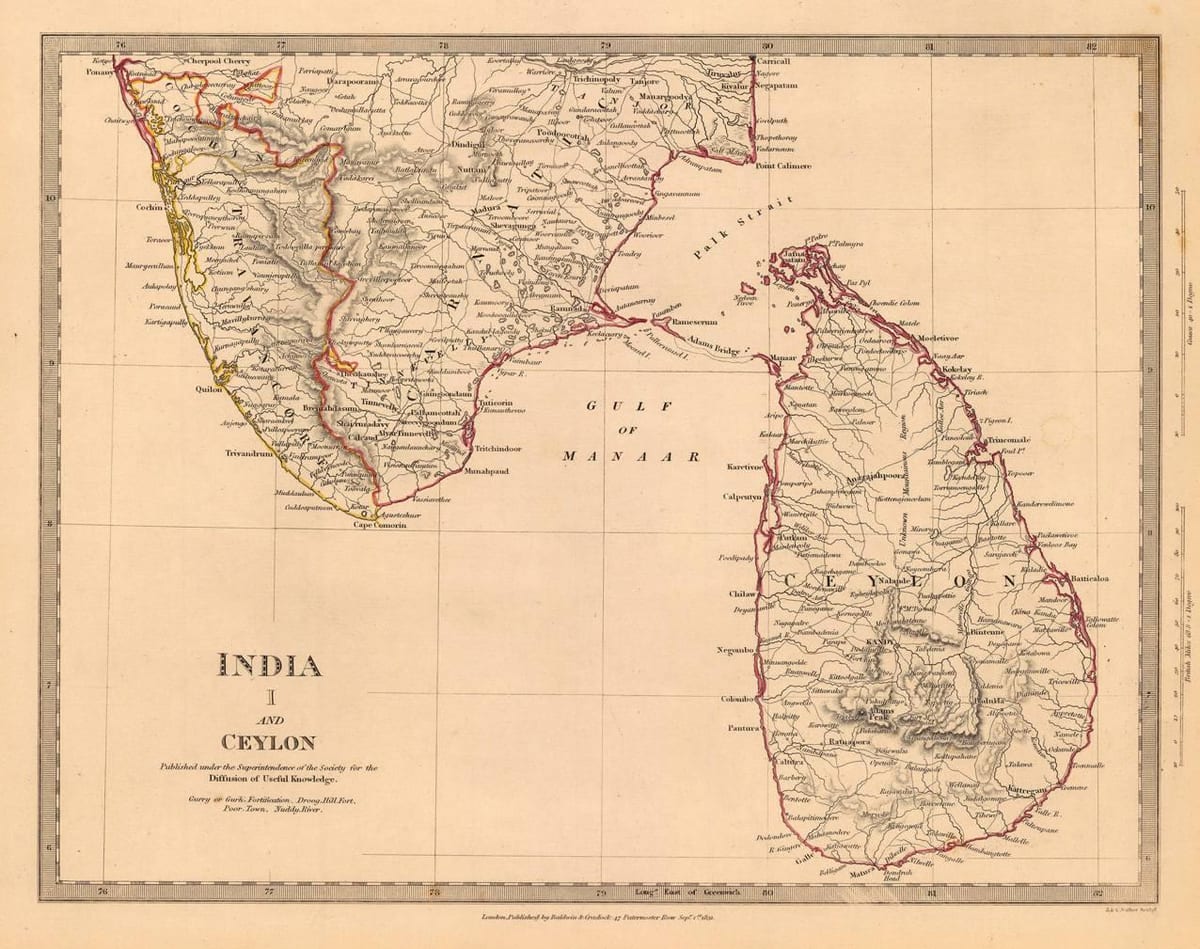 idade Ceilán mapa