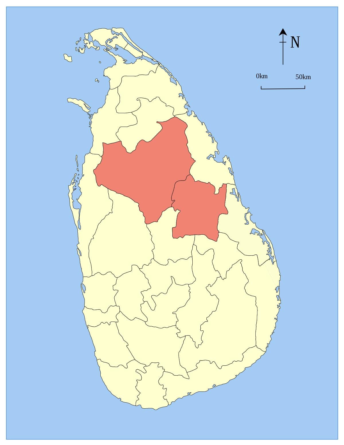 central provincia Sri Lanka mapa