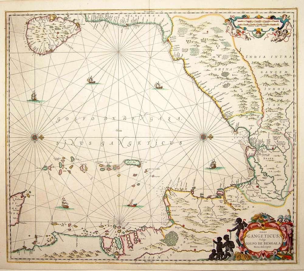 histórico mapa de Sri Lanka