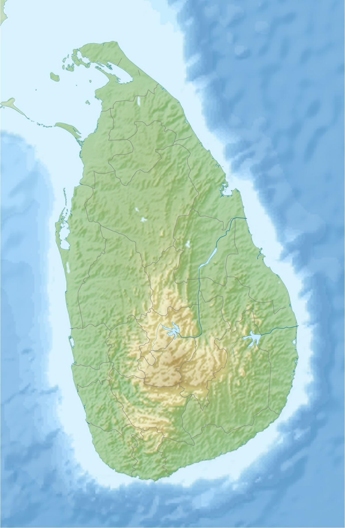 mapa de terra mapa Sri Lanka