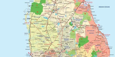 Sri Lanka ampara provincia mapa