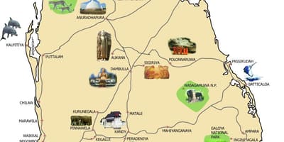 Mapa de bentota Sri Lanka
