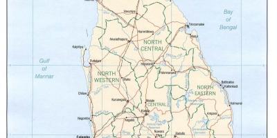 Sri Lanka gps mapa en liña