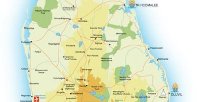 Mapa de id oficina de Sri Lanka