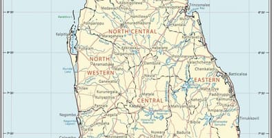 Sri Lanka raíz mapa