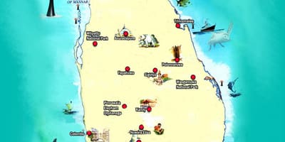 Adán pico mapa Sri Lanka
