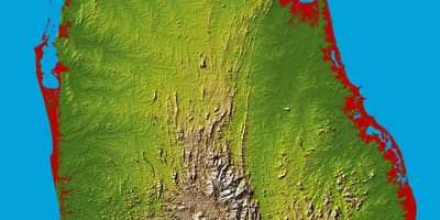 Mapa de Sri Lanka 3d