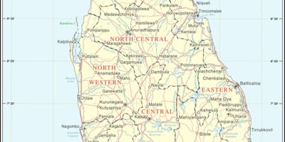Mapa de Sri Lanka cidade