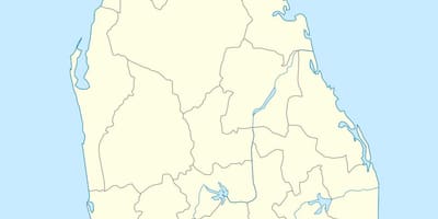 Mapa de Sri Lanka divisional secretaría