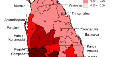 Mapa de Sri Lanka malaria