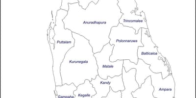 Sri Lanka mapa debuxo