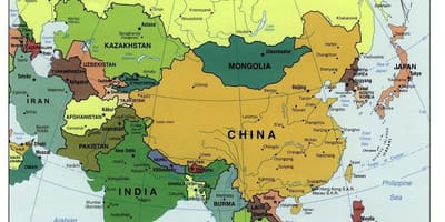 Sri Lanka mapa en asia