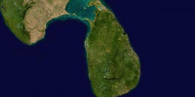 En liña mapa de satélite de Sri Lanka