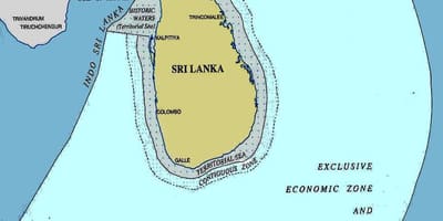 Mapa de Sri Lanka mar