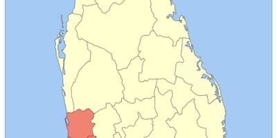 Mapa de Sri Lanka occidental provincia