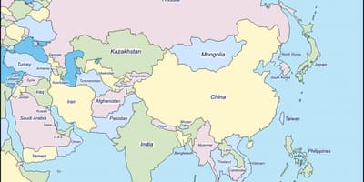 Mapa de Sri Lanka e os países veciños