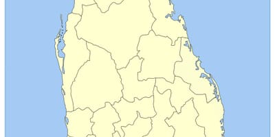 Mapa de Sri Lanka sur da provincia