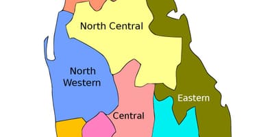 Sri Lanka mapa con unidos